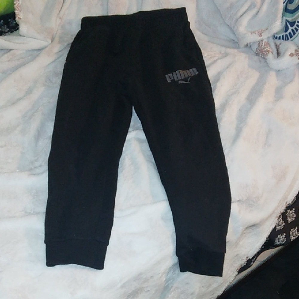 Puma Kids Black Sweat Pants Size M